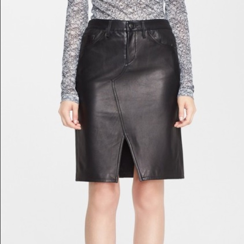 Rag & Bone leather skirt